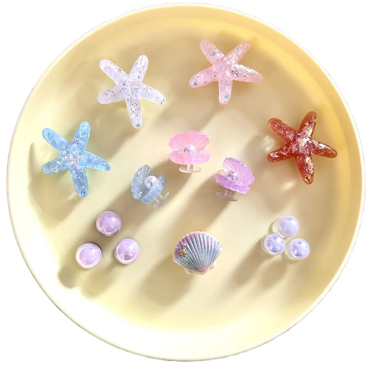 Sparkly mermaid style Croc charms shoe charms pearls gems shells jibbitz for your shoes