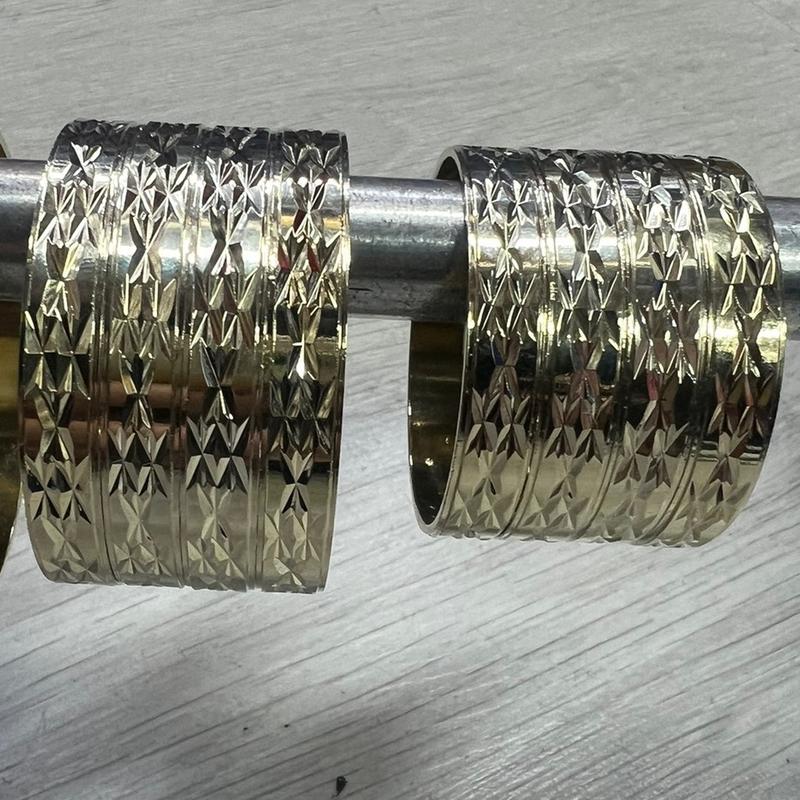 New style Bangles Cut and carve gypsy stacking bangles set of 2/4/6/8 9 carat gold plated 5