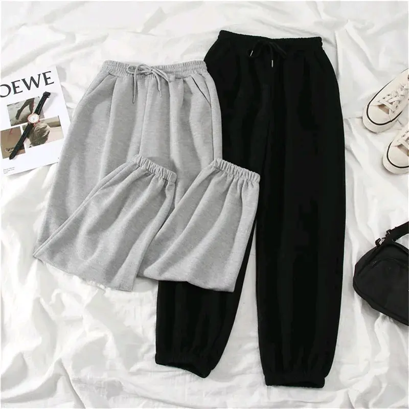 Women's Loose Sports Casual Pants for Spring, Autumn and Winter - Solid Colour Street Jogger Sweatpants - Trouser, Womenswear Clothing Comfortable Fashion Comfort Fit Bottom Oversized Soft 3