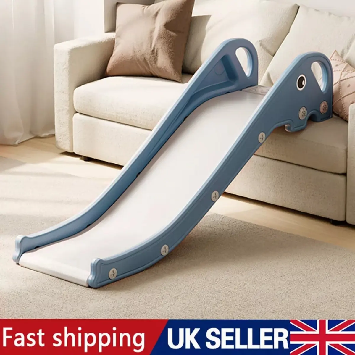 Large Kids Indoor Slide for Couch, Bed & Stairs | Safe & Fun Toddler Play Slide | Foldable, Soft Edge Design | Ideal for Home, Living Room & Nursery | Durable & Easy to Assemble | Baby Indoor Playground | UK Stock, Fast Delivery