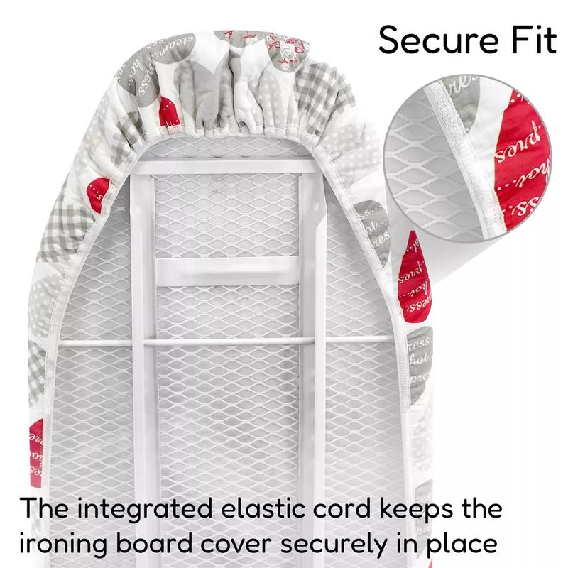 Ironing Board Cover Easy Fit Elasticated Heat Reflective Double Layer Ironing Board Cover Fits Standard Ironing Boards With Thick Polyester Padding Elastic Edge Scorch Resistant Ironing Board Covers 122 x 38 cm Multicolor 5