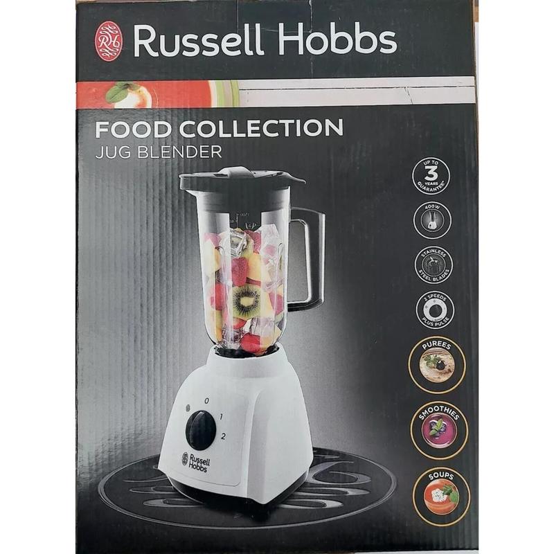 Russell Hobbs 24610 Plastic Jug Blender, 1.5 Litre Capacity and Two Speed Settings, 400 W, White 0